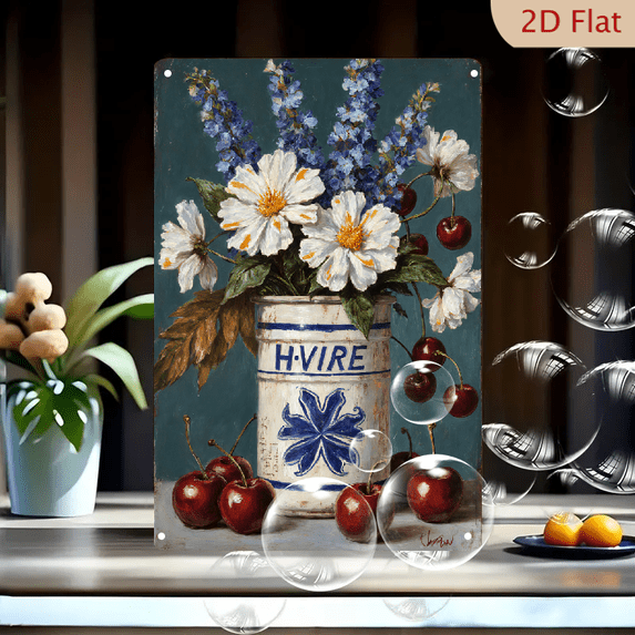 8x12 Inches Vintage Still Life Wall Art Print featuring White Flowers ...