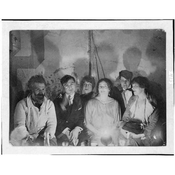 8x12 Photo-Group Portrait,Constantin Brancusi's Studio,Tristan Tzara,Mina Loy,Jane Heap