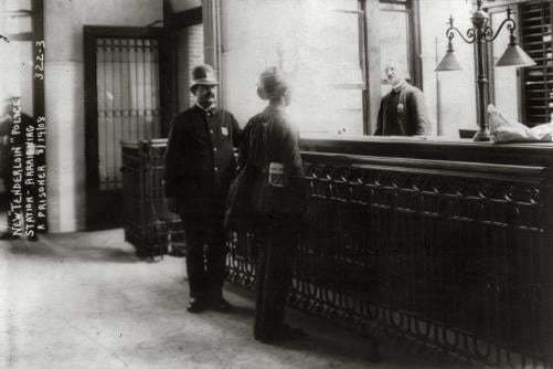8x12 Photo: New York City Police Department,arraigning prisoner at ...