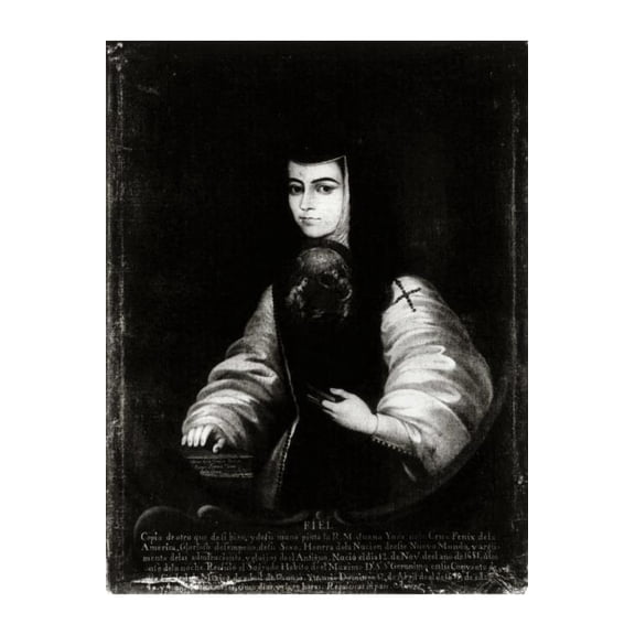 8x12 Photo-Self portrait of Sor Juana Ines de la Cruz