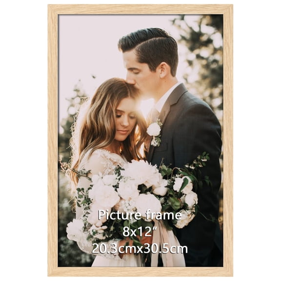 8x12 Picture Frame for Wall Mounted and Tabletop Display, Beige