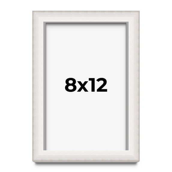 8x12 Shadow Box 1.5" Depth Silver Picture Frame - UV Acrylic, Backing, Hanging Hardware