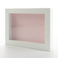 thumbnail image 1 of 8x12 Shadow Box Frame Painted White Real Wood with a Pink Acid-Free Backing | 3/4" of Usuable Depth, 1 of 8