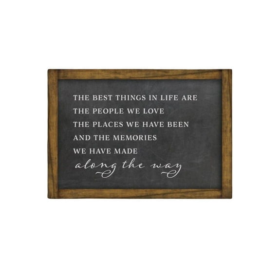 8x12 Wood Sign-The Best Things in Life Black Chalk