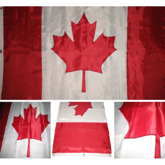 8x12 ft Embroidered Sewn Canada Canadian 300D Nylon Flag 8'x12' grommets