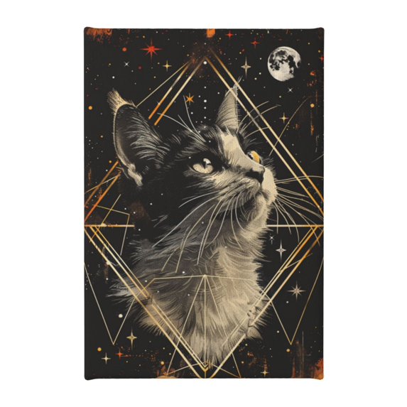 8x12 inch Art Paintings For Wall Cats And Universe,Home Bedroom,Kid Room,Cat'S Nest,Man Cave Wall Decor Art Poster Prints.Modern Style Cats And Universe Art Painting Canvas,For Cafes,Lounge