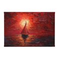 thumbnail image 1 of 8x12 inch Bathroom Wall Decor Sunset & Sailing Oil Paintings On Canvas,Home Yard,Bathroom,Living Room,Study Wall Art Prints Decor,Modern Style Sunset & Sailing Decor Canvas Hanging Picture, 1 of 1