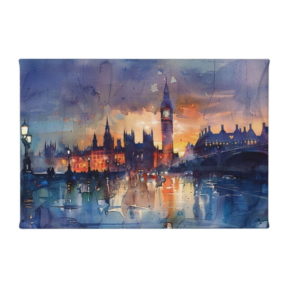 8x12 inch Bedroom Wall Decor Big Ben In The Evening Painting Wall Art,Home Living Room,Garage,Bedroom,Lounge Wall Decor Canvas Poster,Charm Big Ben In The Evening Retro Decoration Paintings