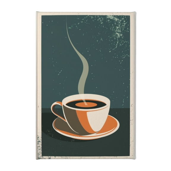 8x12 inch Cafes Decorative Painting Hot And Steaming Coffee,Kitchen,Rustic Cafes,Restaurant Decor Wall Art Posters & Prints,Vintage Coffee Decor Canvas Poster,Chic Gift For Cafes Enthusiast