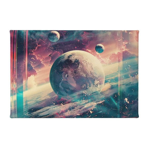 8x12 inch Canvas For Pictures Cosmic Planet Illustration,Indoor Bedroom,Man Cave,Kitchen,Club Decorative Painting,Classic Cosmic Planet Modern Style Paintings Poster,Gifts For Space Lovers