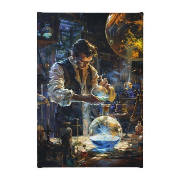 8x12 inch Canvas Frameless Painting Person Who Studies Chemistry,Home Living Room,Bedroom,Study,Classroom Wall Decor Canvas Poster,Gift For Chemist,Funny Person Who Studies Chemistry Prints