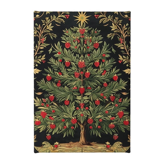 8x12 inch Canvas Frameless Painting Vintage Christmas Tree Illustration,Family Bathroom,Man Cave,Lounge,Study Wall Decor Poster Prints,Modern Art Christmas Tree Oil Paintings Canvas Wall Art