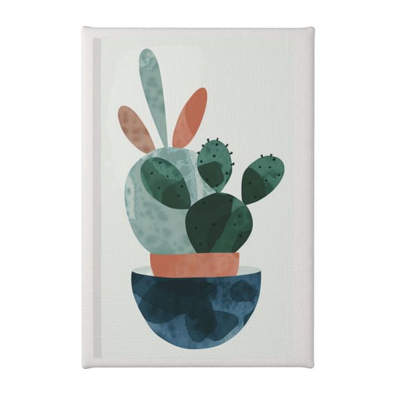 8x12 inch Canvas Frameless Picture Abstract Potted Plant Cactus,Rustic Yard Garden,Bedroom,Studio Wall Decor Posters & Prints,Abstract Potted Plant Cactus Modern Style Painting Canvas Gifts