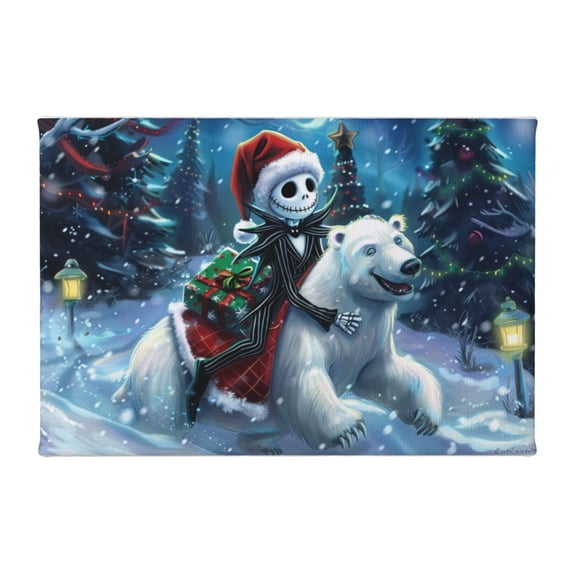 8x12 inch Canvas Frameless Picture Muppet Man And White Bear,Home Living Room,Lounge,Cafes,Hotels Wall Decor Canvas Picture,Funny Muppet Man And White Bear Modern Style Decor Canvas Prints