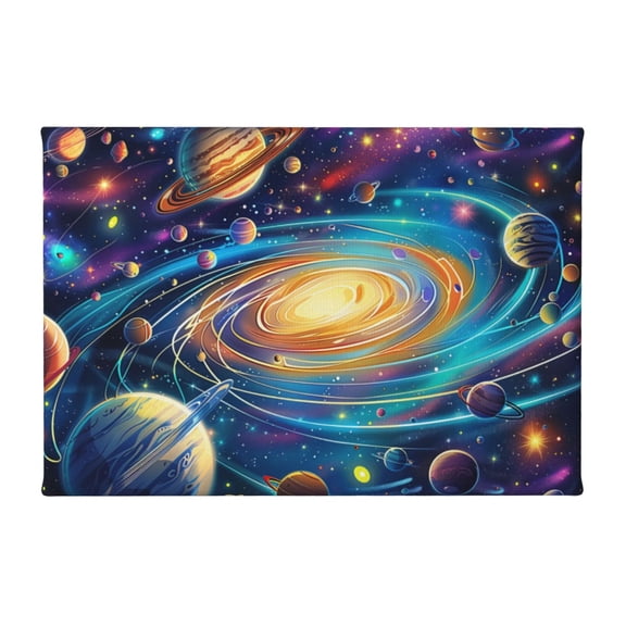 8x12 inch Canvas Hanging Picture Colorful Universe Planet,Apartment Bedroom,Lounge,Man Cave,Hotels Wall Art Prints Decor Painting,Gifts For Space Enthusiasts,Modern Art Planet Canvas Prints