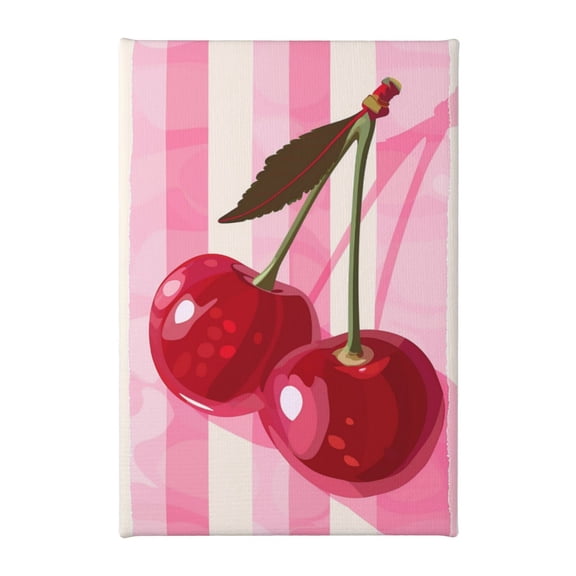 8x12 inch Canvas Hanging Picture Red Cherry,Rustic Home Living Room,Yard,Bathroom,Study Wall Decor Paintings Prints,Funny Gift For Cherry Enthusiast,Modern Art Red Cherry Decor Canvas Poster