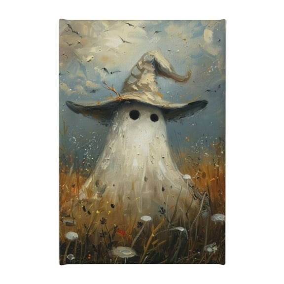 8x12 inch Canvas Hanging Picture White Apparition In The Rice Field,Rustic Yard,Man Cave,Lounge,Bedroom Wall Art Poster Decor,Funny Apparition Paintings On Canvas Prints For Library,Bedroom