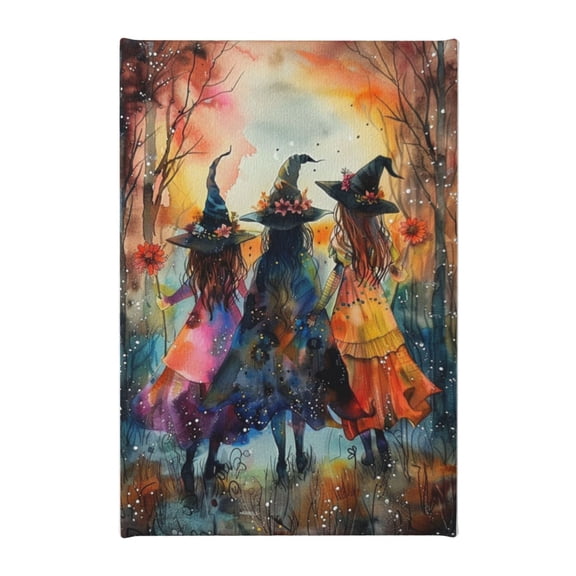 8x12 inch Canvas Hanging Picture Witch Sisters,Room Decor For Woman,Funny Bedroom Decor Accessory,Exquisite Witch Sisters Modern Style Oil Paintings On Canvas,Gifts For Woman,Bathroom Decor