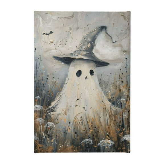 8x12 inch Canvas Picture Poster White Apparition In The Rice Field,Rustic Yard,Man Cave,Lounge Decor Wall Painting,Exquisite White Apparition Oil Painting Canvas,Peculiar Festival Decoration