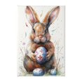 thumbnail image 1 of 8x12 inch Children'S Room Decor Cute Rabbits & Colorful Eggs Canvas Hanging Painting,Home Bedroom,Garden Yard Wall Art Decor Paintings,Vintage Art Cute Rabbits & Colorful Eggs Canvas Prints, 1 of 1