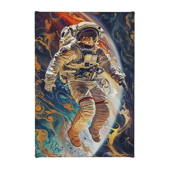 8x12 inch Decorative Paintings For Wall Astronauts & Planets Poster,Indoor Study,Bathroom,Kid Room,Garage Canvas Painting Wall Decor,Enchanting Astronauts Art Poster Prints,For Bar,Cafe,Yard