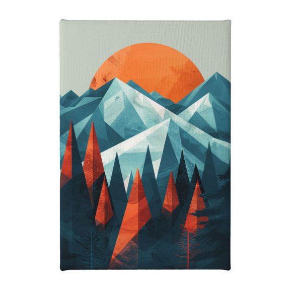 8x12 inch Decorative Paintings For Wall Mountains & Sunset,Cafes,Club,Man Cave,Kitchen Decorative Painting,Enchanting Mountains & Sunset Modern Style Painting,For Landscape Enthusiast Gifts