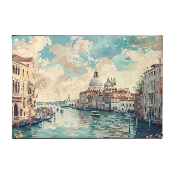 8x12 inch Living Room Painting For Wall The Water City Of Venice,Home Living Room,Cafes,Man Cave Decor Art Prints,Enchanting The Water City Of Venice Retro Hanging Picture,For Man Cave,Bar