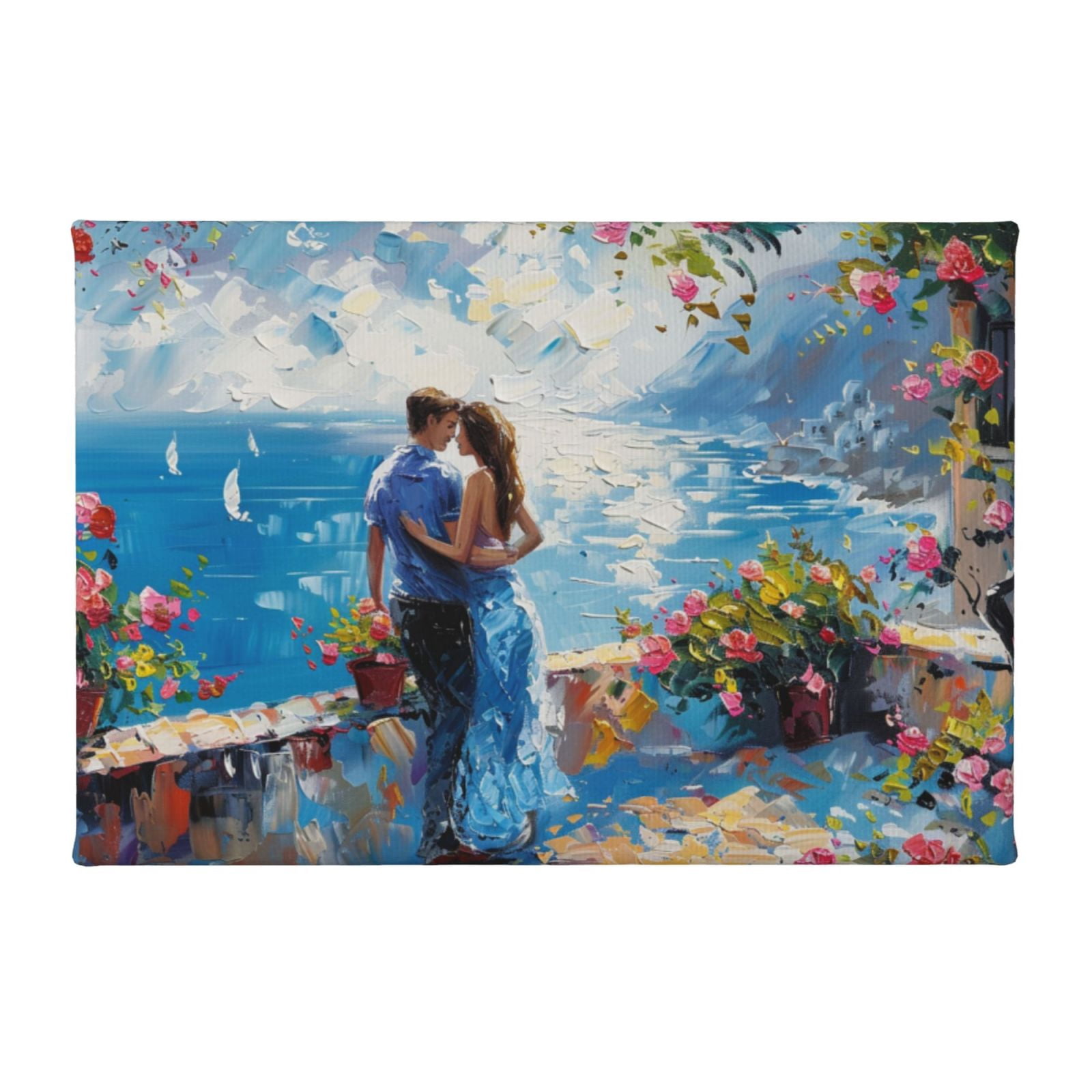 8x12 inch Oil Paintings On Canvas Couples & Seas,Home Room Decor Bathroom Accessory,Modern Style Couples & Seas Decoration Painting,Living Room,Bathroom,Kitchen,Office Wall Art Prints Decor