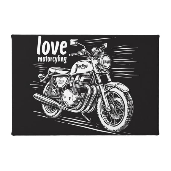 8x12 inch Oil Paintings Canvas 'I Lover Motorcycling' Slogan Motorcycle,Garage Wall Decorative Painting,Modern Art Motorcycle 'I Lover Motorcycling' Slogan Canvas Poster,Bedroom Decoration