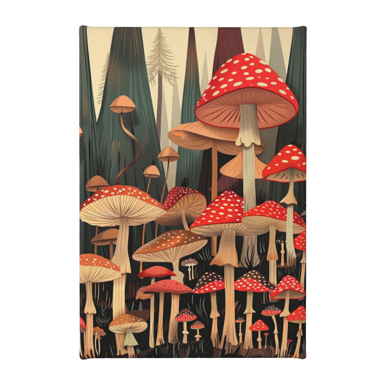 8x12 inch Oil Paintings On Canvas Wall Art Red Mushrooms,Lounge ...
