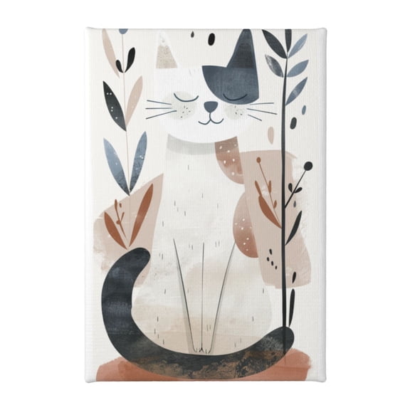 8x12 inch Oil Paintings On Canvas Wall Art Sleeping Cat Poster,Farmhouse Yard,Bathroom,Study Wall Decor Posters & Prints,Funny Sleeping Cat Art Painting Canvas,Chic Gift For Cat Enthusiast