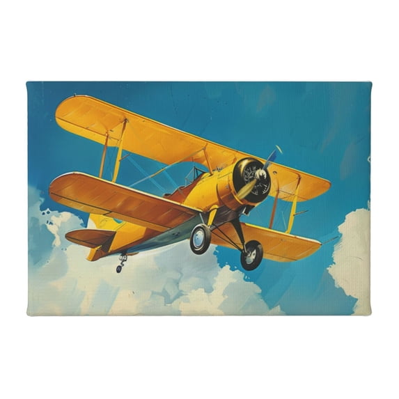 8x12 inch Oil Paintings On Canvas Old Style Aircraft,Indoor Living Room,Bedroom,Studio Wall Decor Painting Art Poster,Gift For Aircraft Enthusiasts,Retro Aircraft Modern Style Canvas Poster