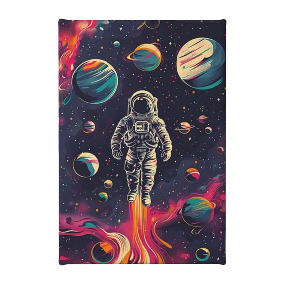 8x12 inch Outer Space Astronauts Paintings On Canvas Prints,Room Decor Bedroom Accessory,Family Bedroom,Man Cave,Study,Lounge Decor Wall Art Prints Canvas Poster,For Space Enthusiasts Gifts