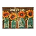 thumbnail image 1 of 8x12 inch Painting Canvas Sunflower & Vase 'Love The Sun' Slogan,Indoor Outdoor Garden,Living Room,Kitchen,Bedroom Wall Decor Hanging Picture,Gift For Sunflower Lovers,Cafe,Garden,Door Decor, 1 of 6