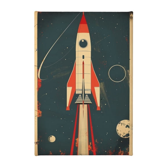 8x12 inch Paintings For Bedroom Decor Launch Rocket,Family Bedroom Painting Decor Accessory,Classic Rocket Launch Modern Style Canvas Prints,Gift For Rocket Enthusiast,Man Cave,Bar,Kid Room