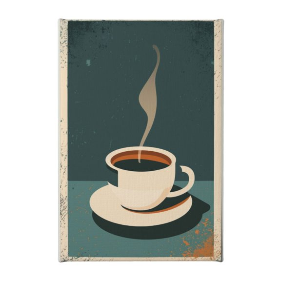 8x12 inch Paintings On Canvas Hot And Steaming Coffee,Coffee Hall Canvas Decor Accessory,Home Kitchen,Cafes,Restaurant,Office Wall Decor Posters & Prints,Gifts For Coffee Lovers,Cafes,Door