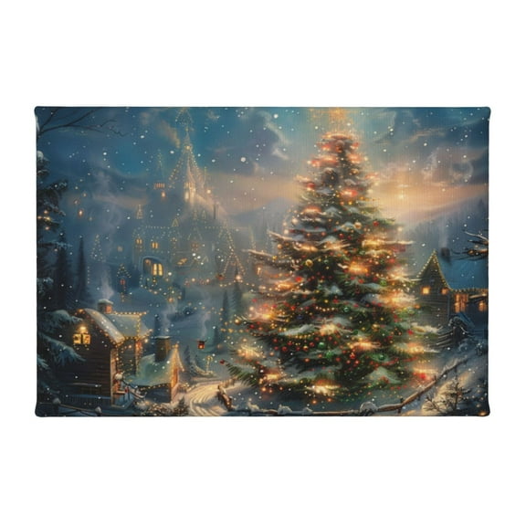 8x12 inch Paintings On Canvas Outdoor Christmas Tree Prints,Farmhouse Living Room,Yard Garden,Study Wall Decor Canvas For Painting,Modern Art Christmas Tree Decor Canvas Hanging Picture Gift