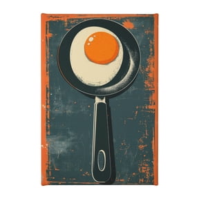 8x12 inch Paintings On Canvas Pan Fried Eggs Kitchen Wall Decor,Rustic Restaurant,Kitchen Wall Decor Painting Prints,Classic Pan Fried Eggs Modern Art Canvas Poster,For Kitchen,Bar,Cafe,Door