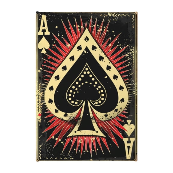 8x12 inch Poker Room Decorative Painting Canvas Ace Of Spades Poker,Home Living Room,Bedroom,Poker Room,Man Cave Decor Wall Art Prints,Gifts For Poker Lovers,Classic Ace Of Spades Paintings