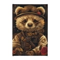 thumbnail image 1 of 8x12 inch Rose Steampunk Bear Canvas Art Painting,Children'S Room,Lounge,Bedroom,Study Wall Art Decor Posters & Prints,For Steampunk & Bear Lovers Gifts,For Cafes,Restaurant,Florists,Hotels, 1 of 6