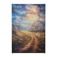thumbnail image 1 of 8x12 inch Rural Path And Ferris Wheels Canvas Frameless Picture,Rustic Yard Door Decor Accessory,Modern Style Rural Path And Ferris Wheels Decor Hanging Picture,Gifts For Rustic Life Lovers, 1 of 6
