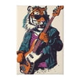 thumbnail image 1 of 8x12 inch Tiger Plays Guitar Oil Paintings On Canvas,Tavern,Man Cave,Music Studio,Study Wall Decor Posters & Prints,For Music Enthusiast Gifts,Exquisite Tiger Plays Guitar Funny Canvas Decor, 1 of 6
