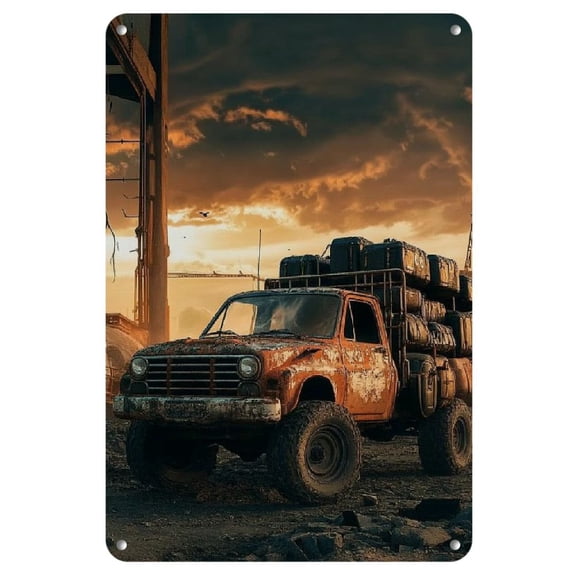 8x12 inches Vintage Metal Tin Sign - "Into the Garden I Go" Hippie Soul Poster for Home, Coffee Shops & Bars Decor