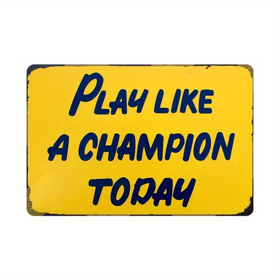 8x12inch Funny Rusty 2025 Like A Champion Today Sign - Play Sign Inspirational Classic Metal for Bar Restaurant Cafe Men Cave Pub Bar Home Wall Decor 8x12 Inch