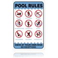 thumbnail image 2 of Swimming Pool Rules Tin Sign Durable Metal Signs Vintage Hanging Plaque 2 of 12