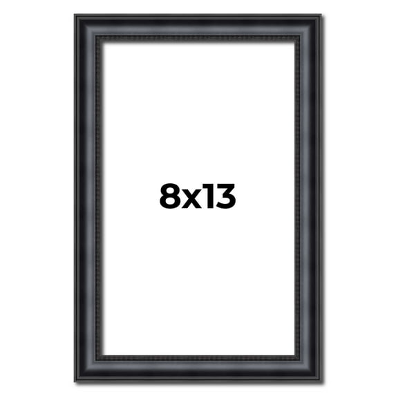 8x13 Frame Black Real Wood Picture Frame Width 1.25 inches | Interior Frame Depth 0.5 inches |