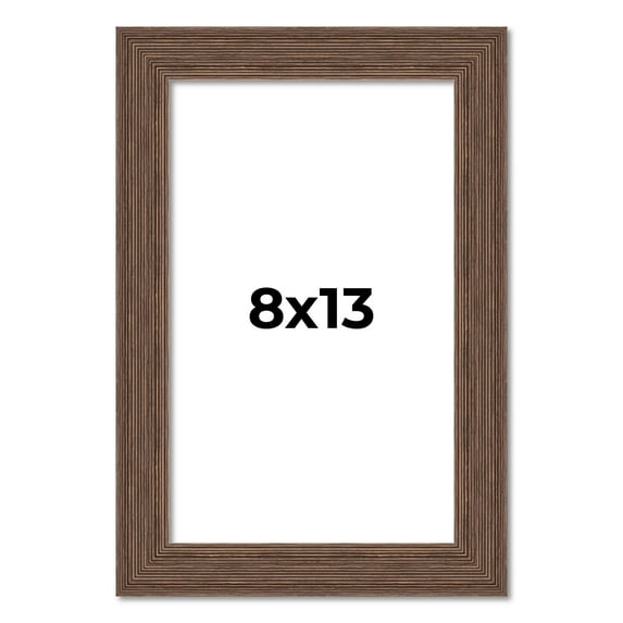 8x13 Frame Brown Farmhouse Solid Wood Picture Frame Width 1.5 Inches | Interior Frame Depth 0.5
