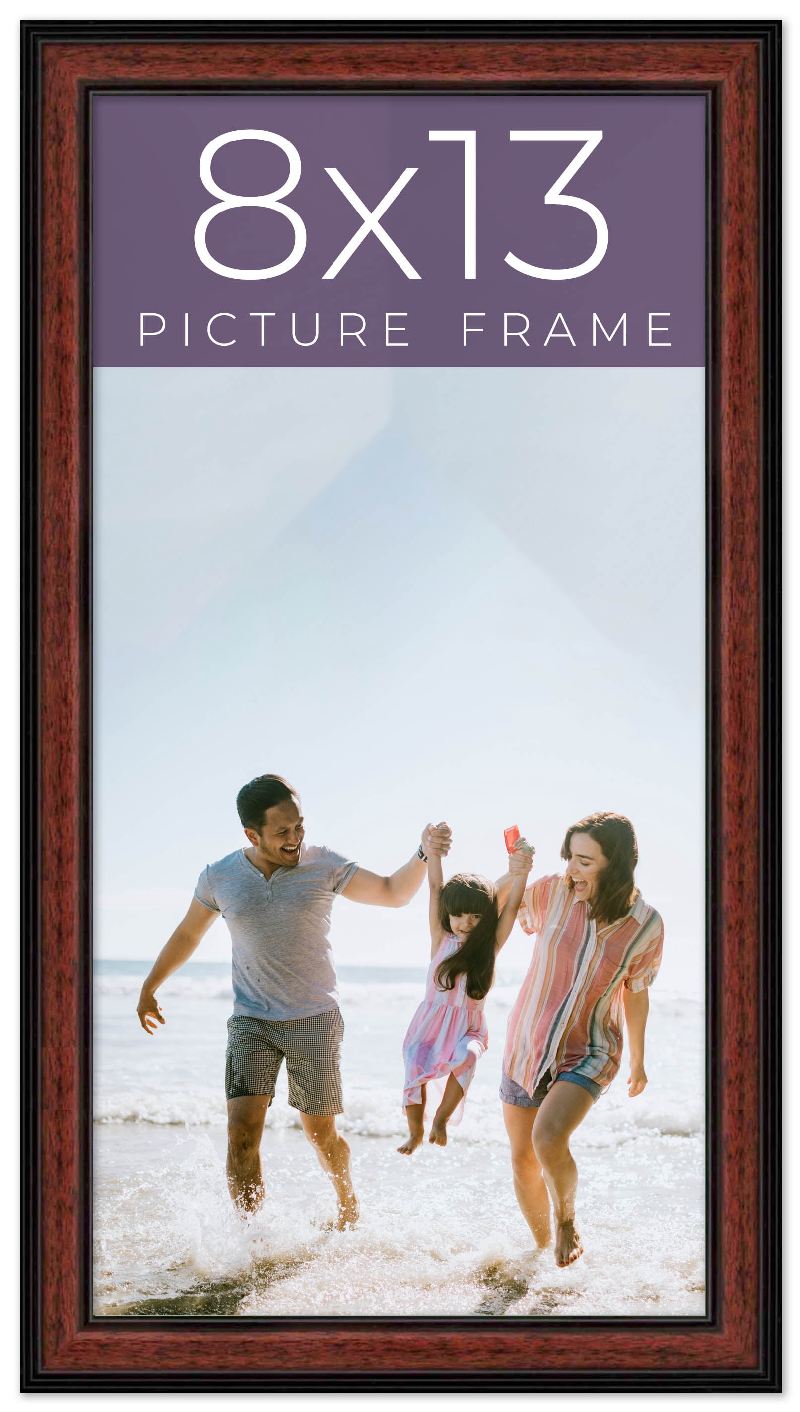 14x13 Frame 8x13 Frame Executive Brown Round Mahogany Finish Solid Wood Picture ...