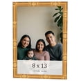 thumbnail image 1 of 8x13 Frame Gold Bamboo Solid Wood Picture Frame | 1 Inch Moulding Width | Interior Frame Depth 0.75, 1 of 8