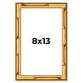 thumbnail image 1 of 8x13 Frame Gold Bamboo Solid Wood Picture Frame | 1 Inch Moulding Width | Interior Frame Depth 0.75, 1 of 8